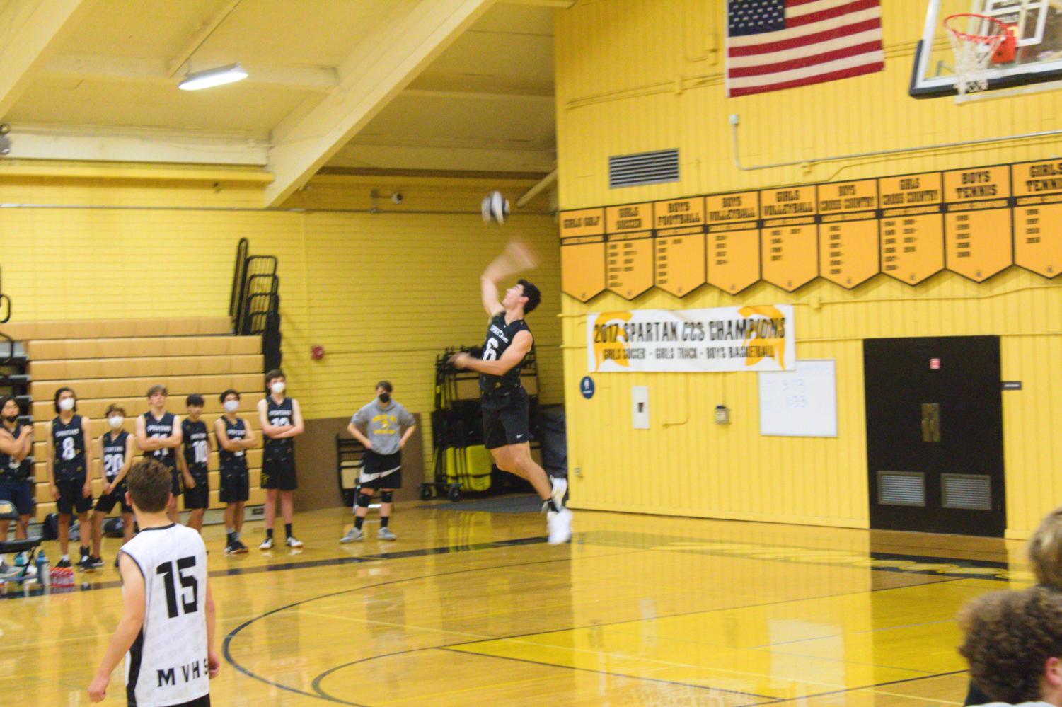 Boys varsity volleyball earns decisive victory in CCS Open Division Playoffs