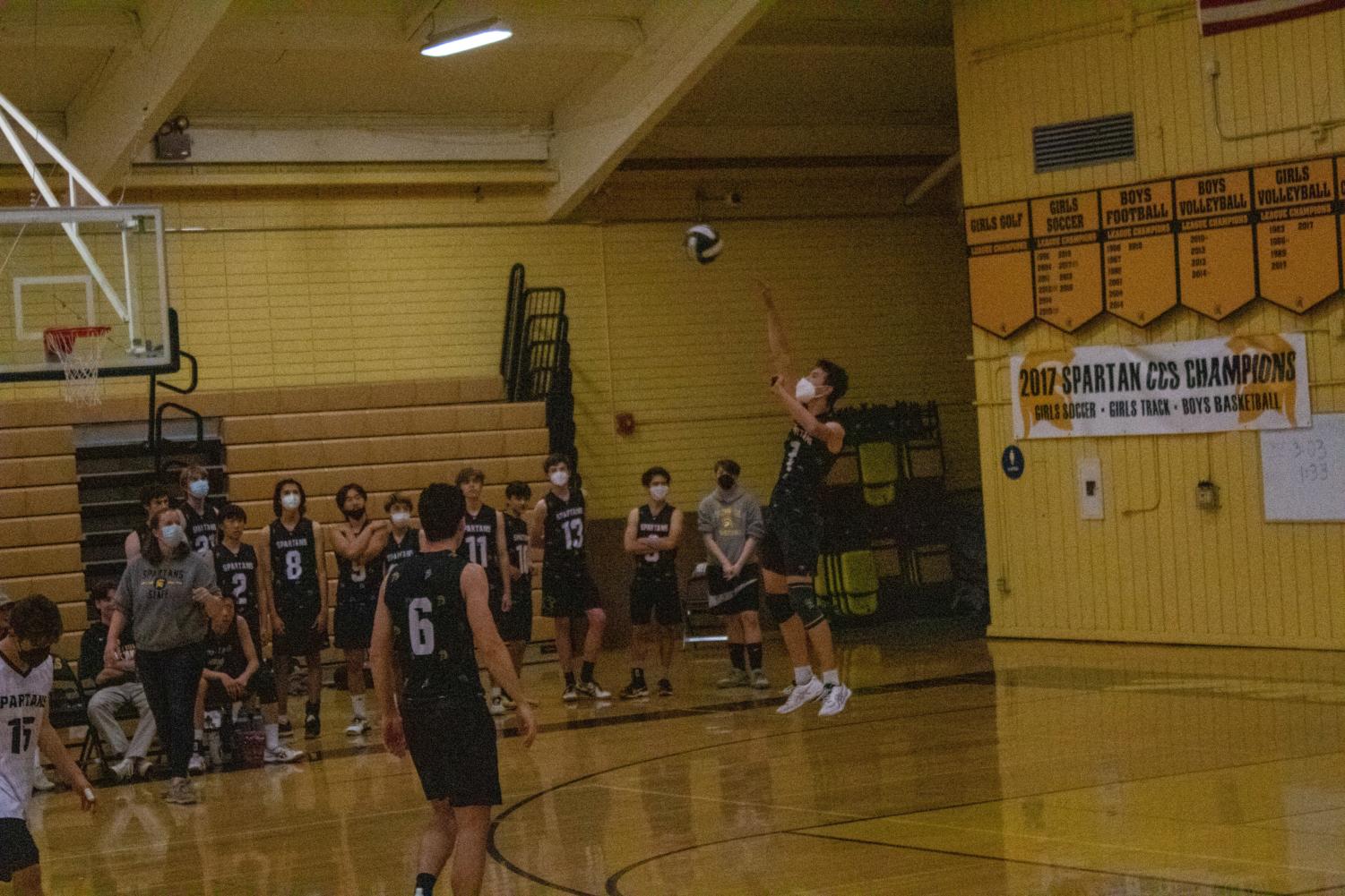 Boys varsity volleyball earns decisive victory in CCS Open Division Playoffs