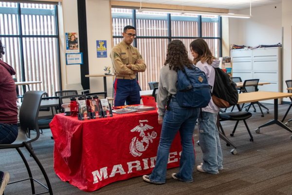 Photo story: College and Career Center hosts booth for students to learn about military