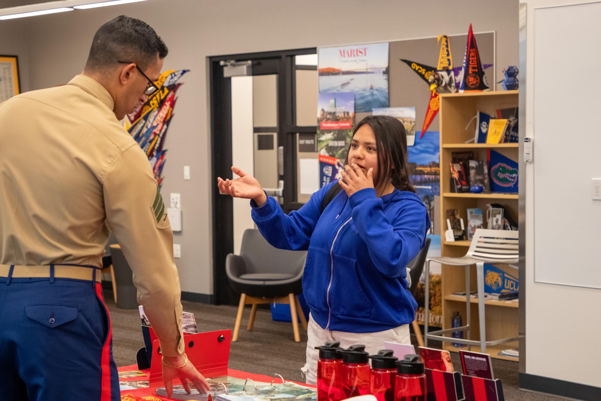 Photo story: College and Career Center hosts booth for students to learn about military