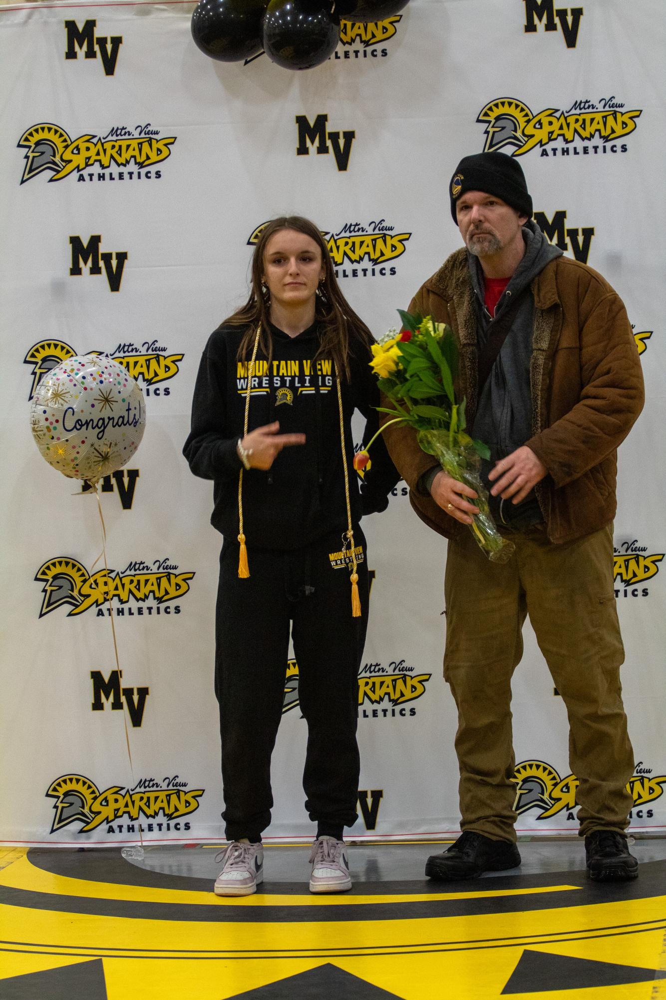Photo story: Spartans celebrate senior wrestlers at final dual meet