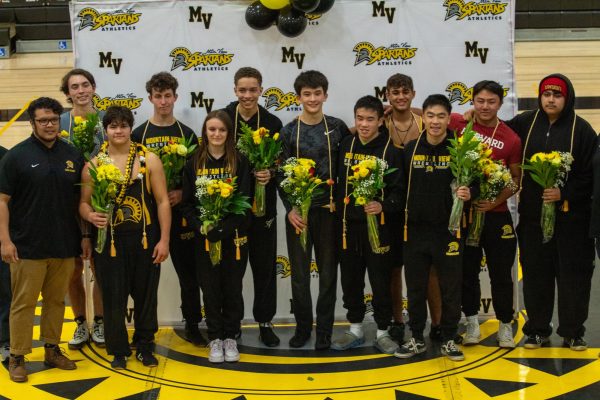 Photo story: Spartans celebrate senior wrestlers at final dual meet