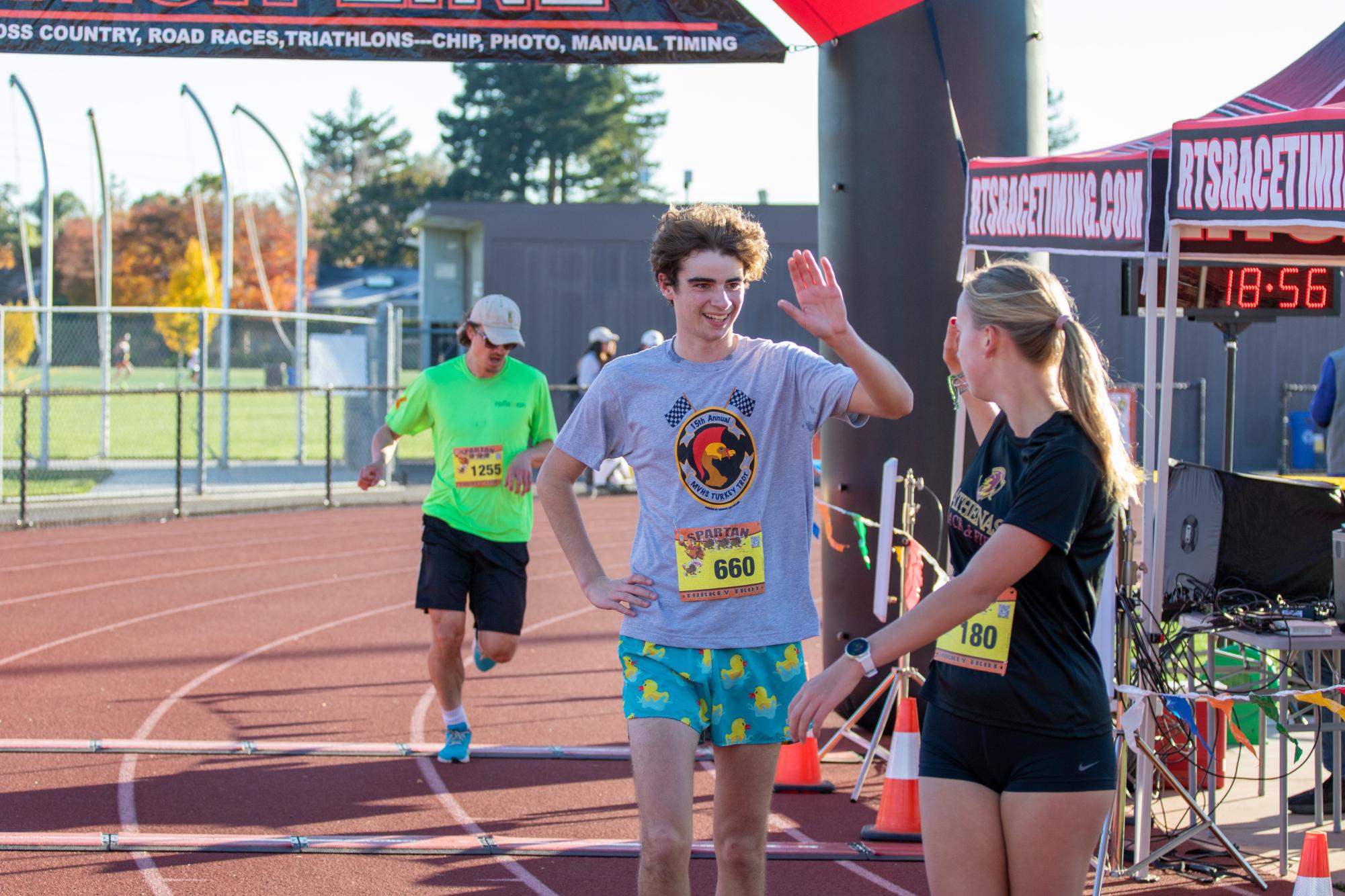 Trepanier, Backholm, Henri win the 2024 MVHS Turkey Trot 5K and mile