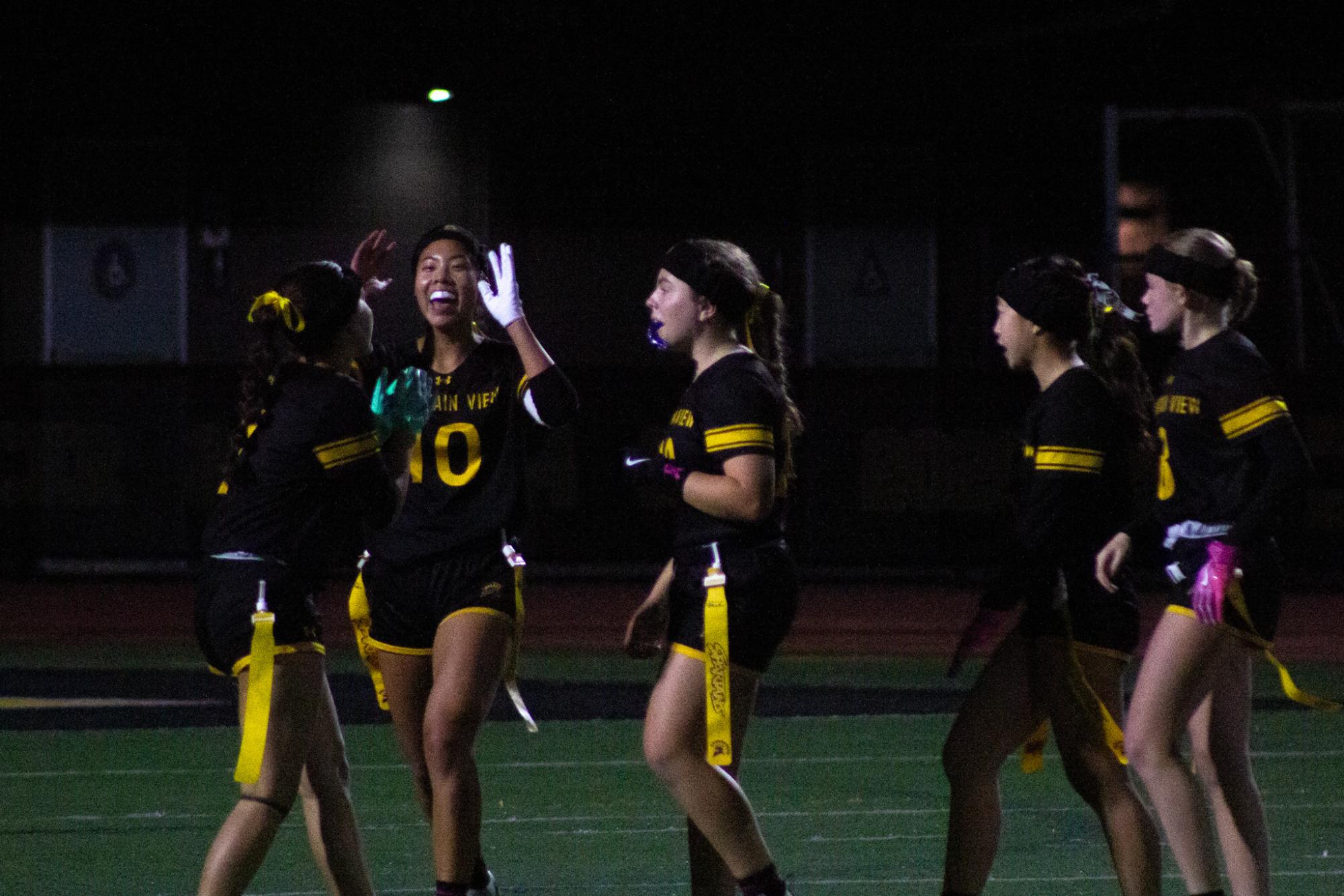 Flag football falls 14-25 to Gunn on senior night