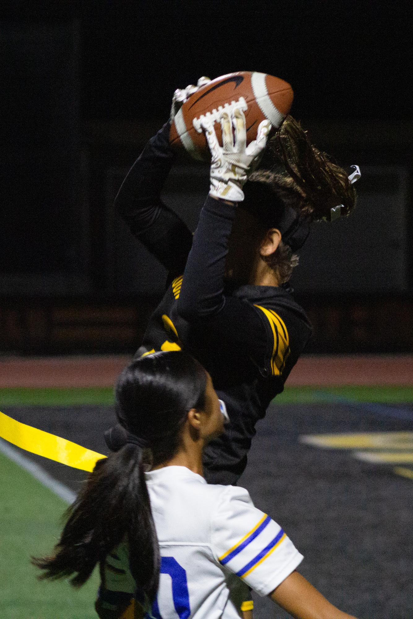 Flag football falls 14-25 to Gunn on senior night