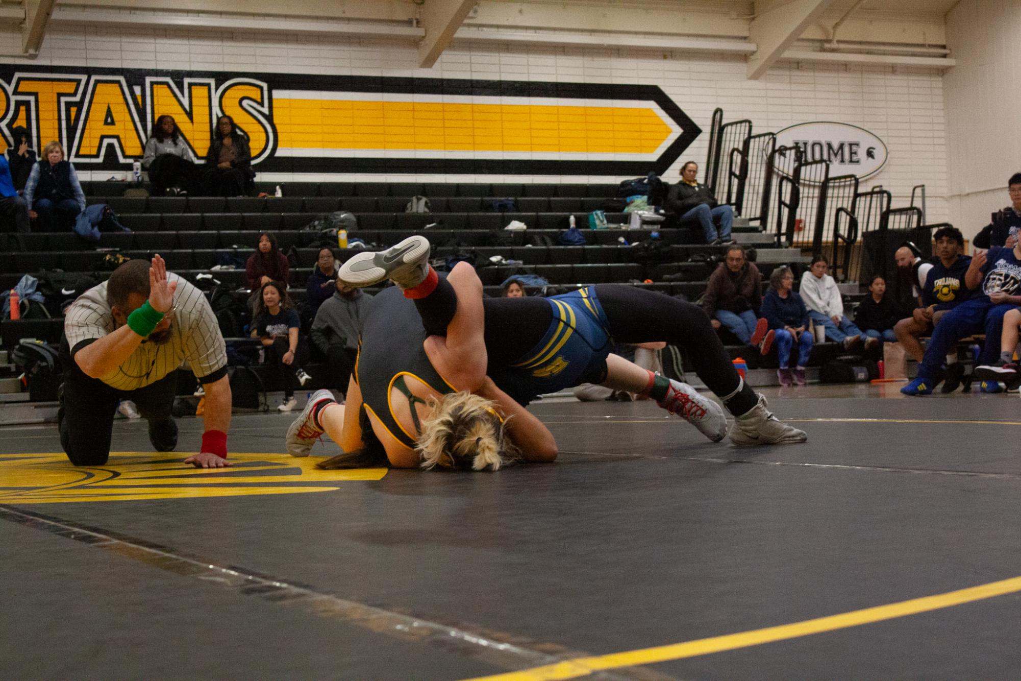 Photo Story: Girls wrestling dominates Milpitas 60-9, boys lose 31-46